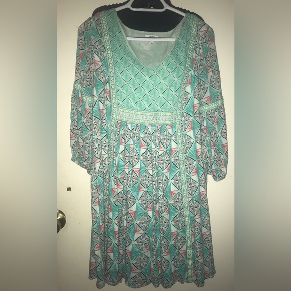 Crown👗Ivy Teal BoHo Dress - Picture 11 of 12
